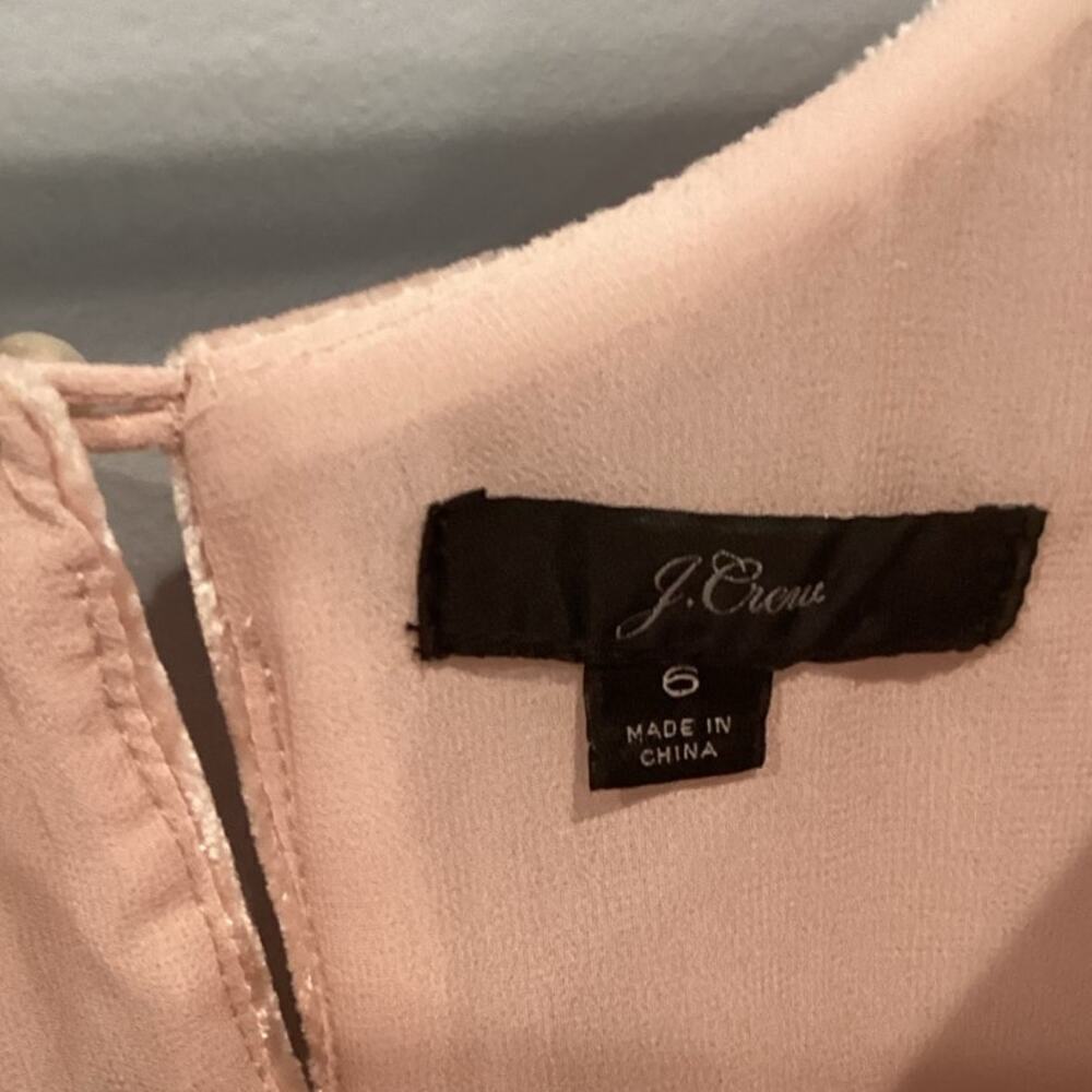 J.Crew Womens Velvet Tank Size 6 Blush Pink Shell Classic Preppy Fairy Grunge - Picture 4 of 10